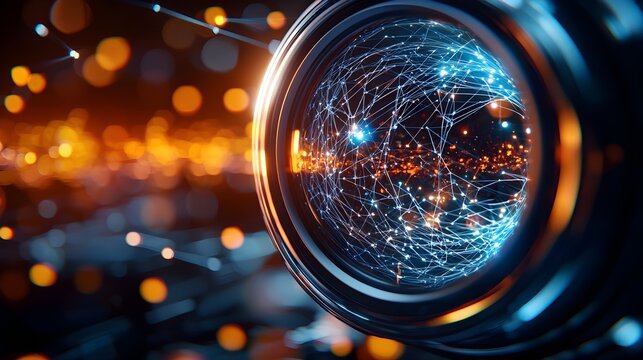 Mind as camera lens, brain photographing memories, detailed neural connections