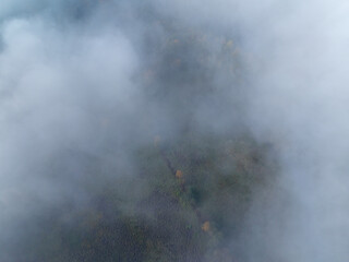 Island in the Mist: Aerial View