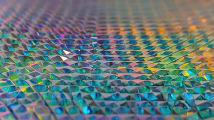 Fototapeta premium Colorful Holographic Surface with Geometric Design 