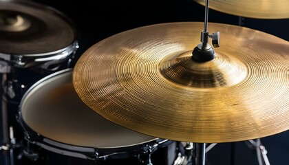 Obraz premium cymbals percussion instrument, AI generated