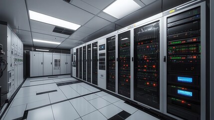 Cloud computing storage systems in a tech server room
