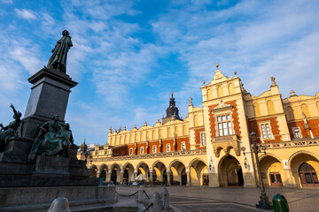 Fototapeta premium Krakow Old Town St. Mary's Basilica Main Market Square St Florians gate and Barbakan Royal Castle St. Joseph's Church