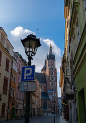 Krakow Old Town St. Mary's Basilica Main Market Square St Florians gate and Barbakan Royal Castle...