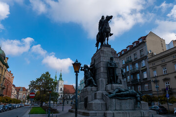 Krakow Old Town St. Mary's Basilica Main Market Square St Florians gate and Barbakan Royal Castle...