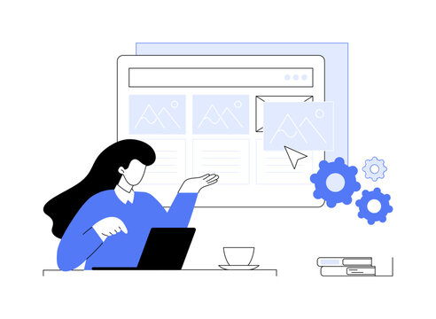 Website builder isolated cartoon vector illustrations.