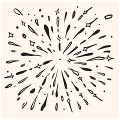 Obraz premium Sparkle hand drawn with background cream