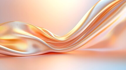 Fototapeta premium Flowing satin fabric showcase textile studio product photography soft lighting close-up elegance