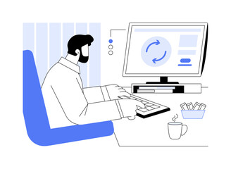 Software update isolated cartoon vector illustrations.