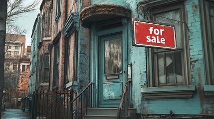 Obraz premium an old Urban home for sale