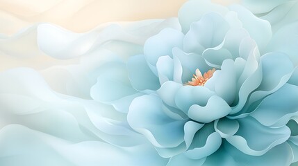 Fototapeta premium Delicate blue flower blooming in nature abstract art soft environment serene viewpoint