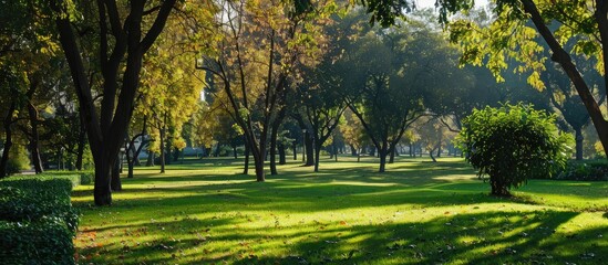 Fototapeta premium Lush Greenery in Public Park