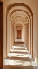 Fototapeta premium Elegant archway structure with soft lighting.