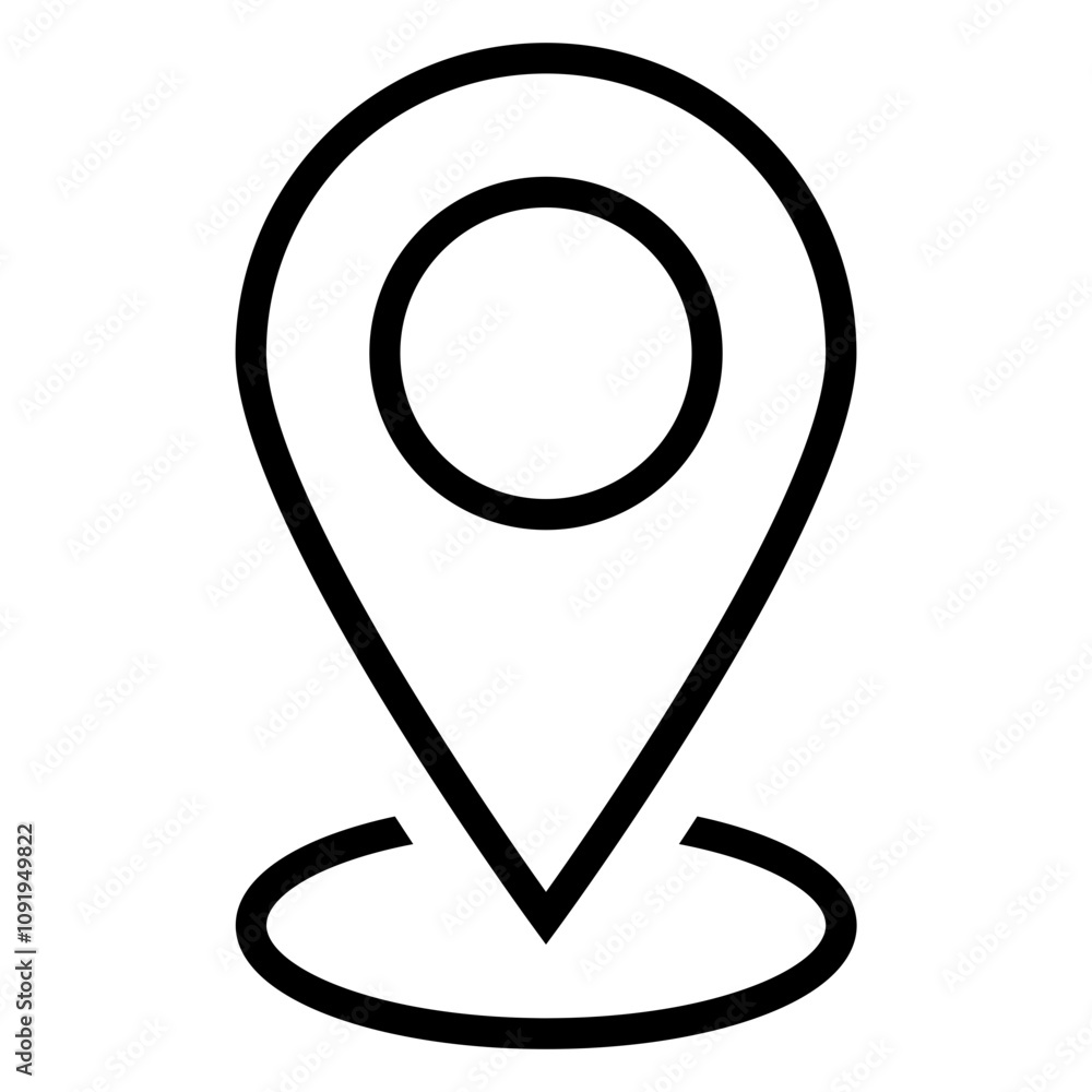 Leinwandbilder Location icon button , Map pin place marker. red location pointer icon symbol in flat style. Location pin line icon, Navigation sign	