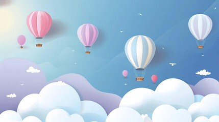 Fototapeta premium How to Choose the Right Colors for Your Sky Balloons Birthday Background