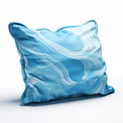 Light Blue Marble Pattern Pillow Soft Fabric Home Decor Square Cushion