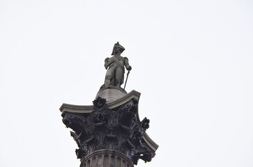 Nelson's Column at Trafalgar Square. London, England, United Kingdom
