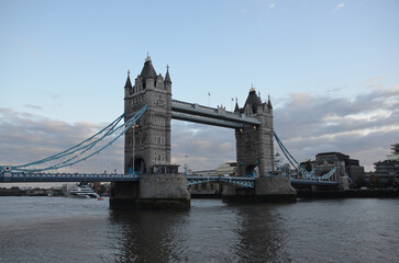 London, England, United Kingdom - October 2024: Tower Bridge is a bascule, suspension bridge built...