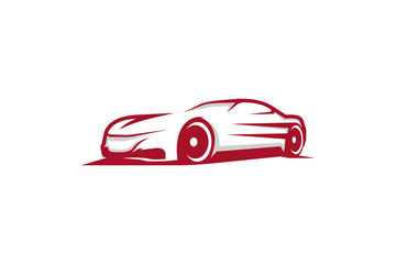 Illustration Auto Super Sports Outline Car Logo Design Silhoutte