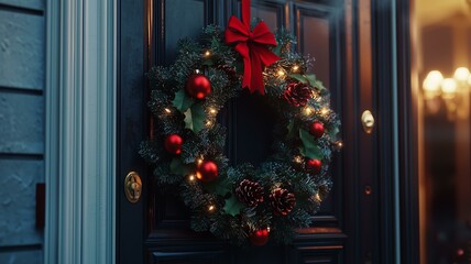 クリスマスリースの背景画像