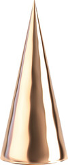 Shiny copper cone with smooth reflective surface