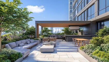 Luxury Rooftop Terrace with City Views