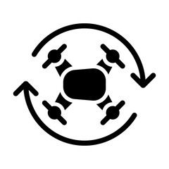 drone rotate Solid icon
