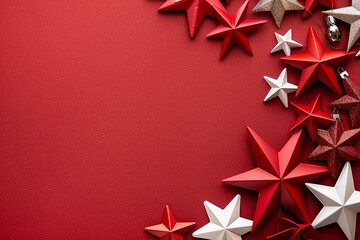 Festive Scarlet Canvas with Glowing Details