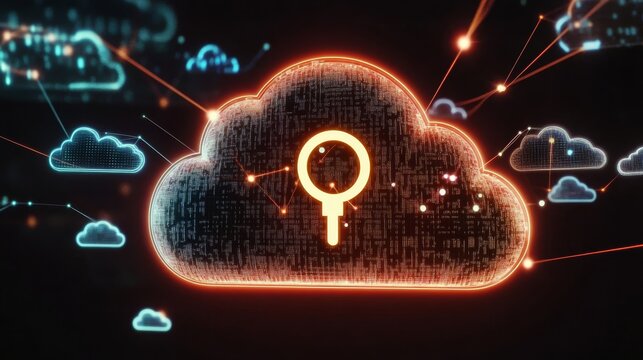 abstract blue background with copy space and glowing cloud of dasti.