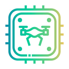 chip Line Gradient Icon