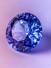 Fototapeta premium Sapphire jewel display studio setting gem photography close-up elegance