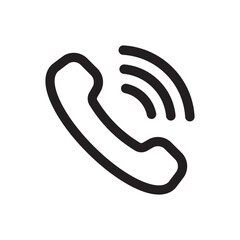 phone handles ringing icon flat vector illustration