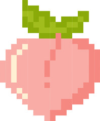 Fruit illustration in pixel style