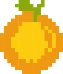 Fototapeta premium Fruit illustration in pixel style