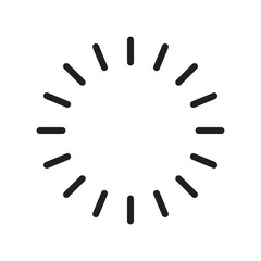 Obraz premium simple sunlight icon flat on white background