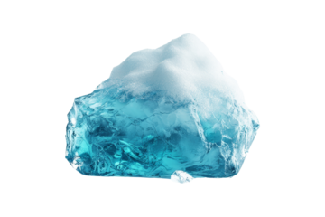 Iceberg fragment arctic region nature photography isolated background front view environmental concept