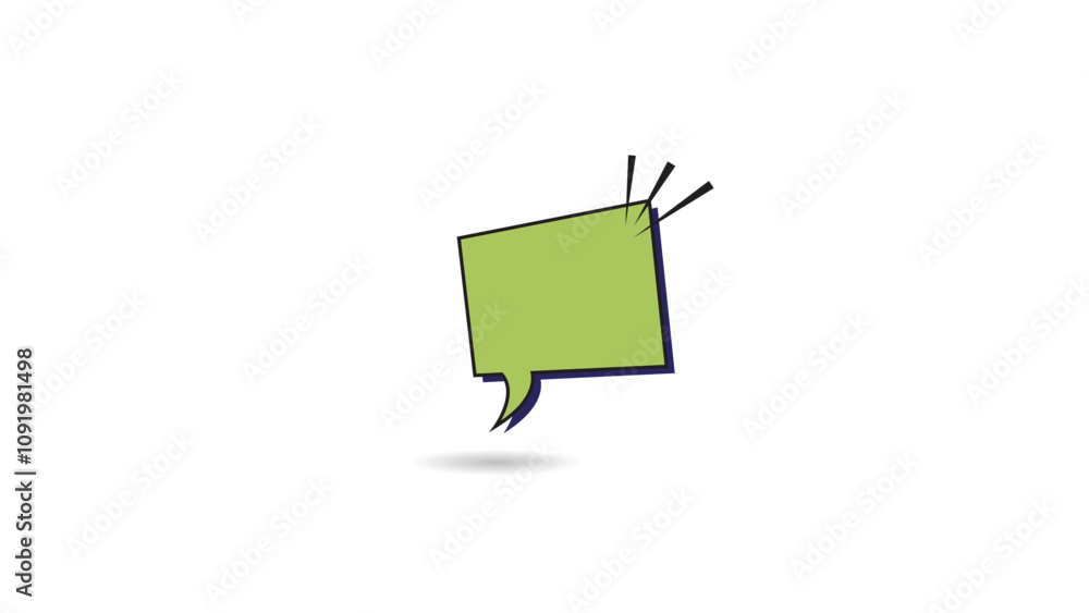 Poster speech bubble with message symbol, text box simple message form