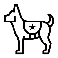 dog Line Icon