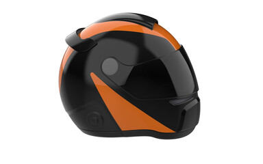 Fototapeta premium Motorcycle helmet isolated in transparent background 
