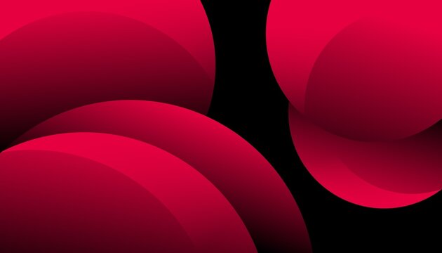 Background abstract round design gradient black and read