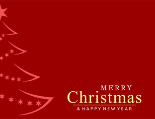 Christmas burgundy serif font background with tree details