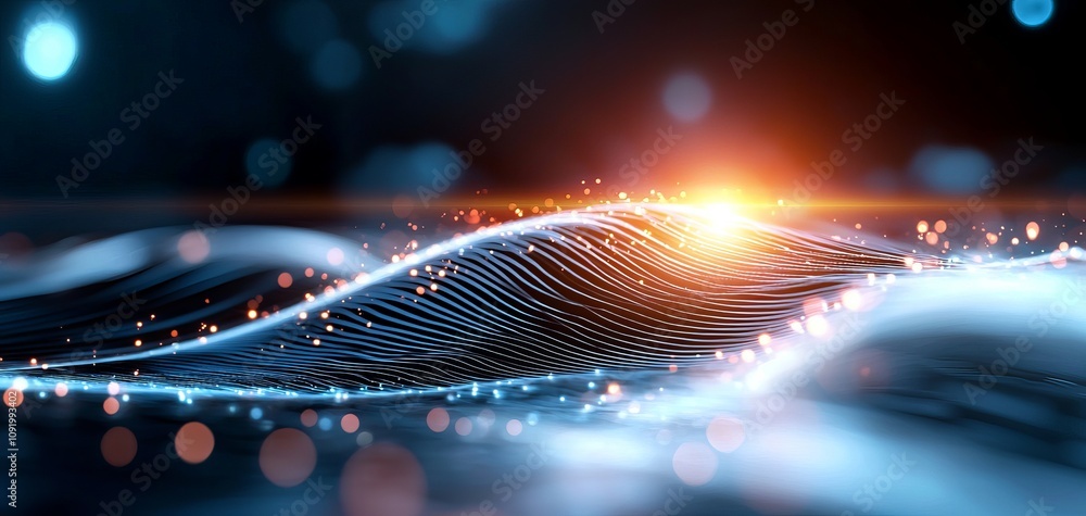 Poster dynamic neon streams of siamrat blockchain pathways illuminating the virtual landscape digital art c