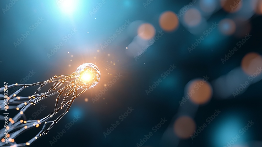Poster siamrat sci-fi blockchain event digital realm graphic visualization luminescent nodes emitting radia