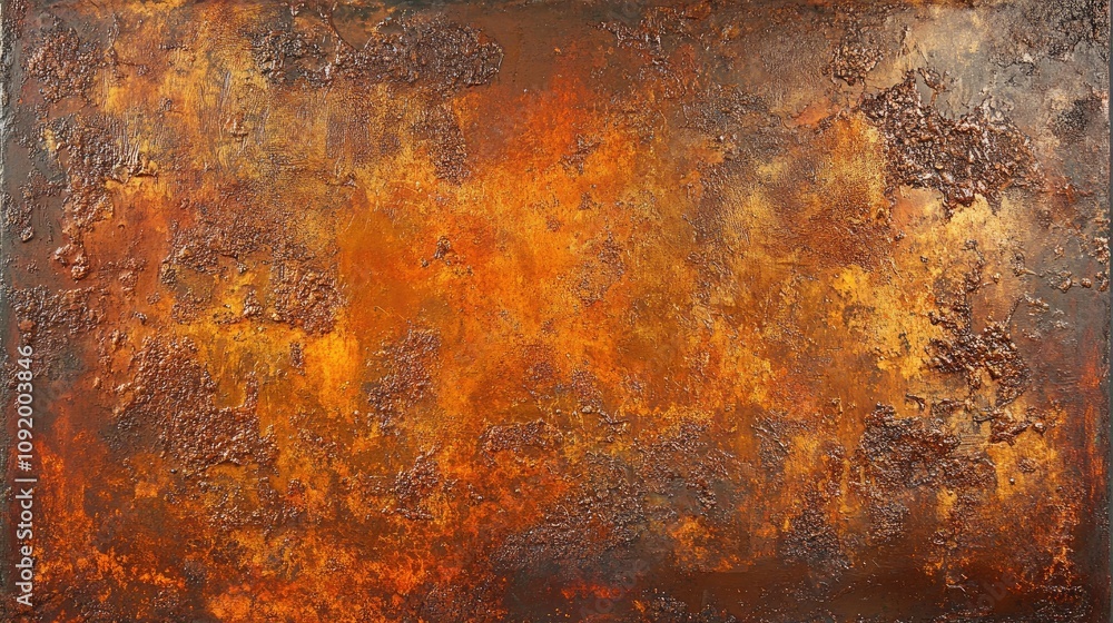 Poster abstract rusty texture with rich warm tones and surface detail ideal for backgrounds or artistic pro