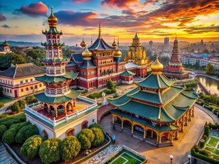 Fototapeta premium Captivating Architectural Elements that Inspire Drawing Passion: A Journey Through Love for Art and Design in Urban Landscapes