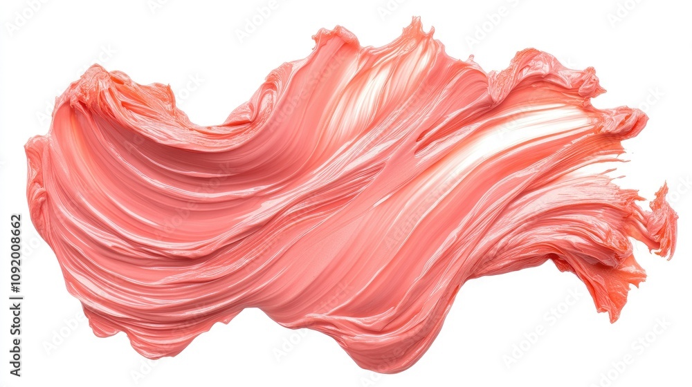 Poster soft pink paint texture flowing elegantly across canvas creating abstract art with loose swirls and 