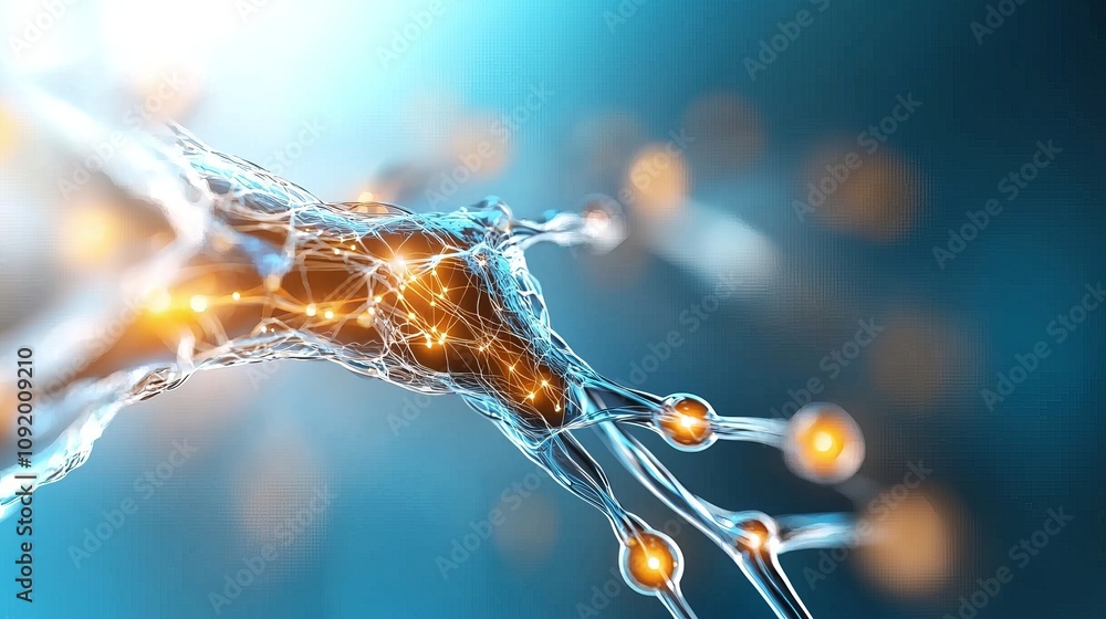 Poster dynamic abstract blockchain sphere with glowing nodes futuristic technology visualization digital ar