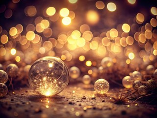 Captivating Bokeh Effect with Softly Blurred Sepia Tones for a Dreamy Atmosphere