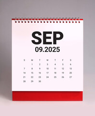 September 2025 desk calendar