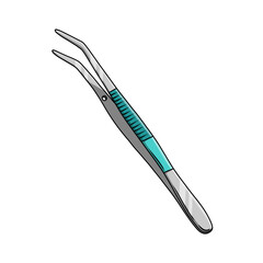 Illustration of cotton pliers or tweezers