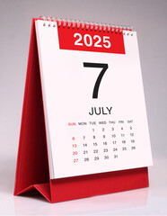 July 2025 desk calendar